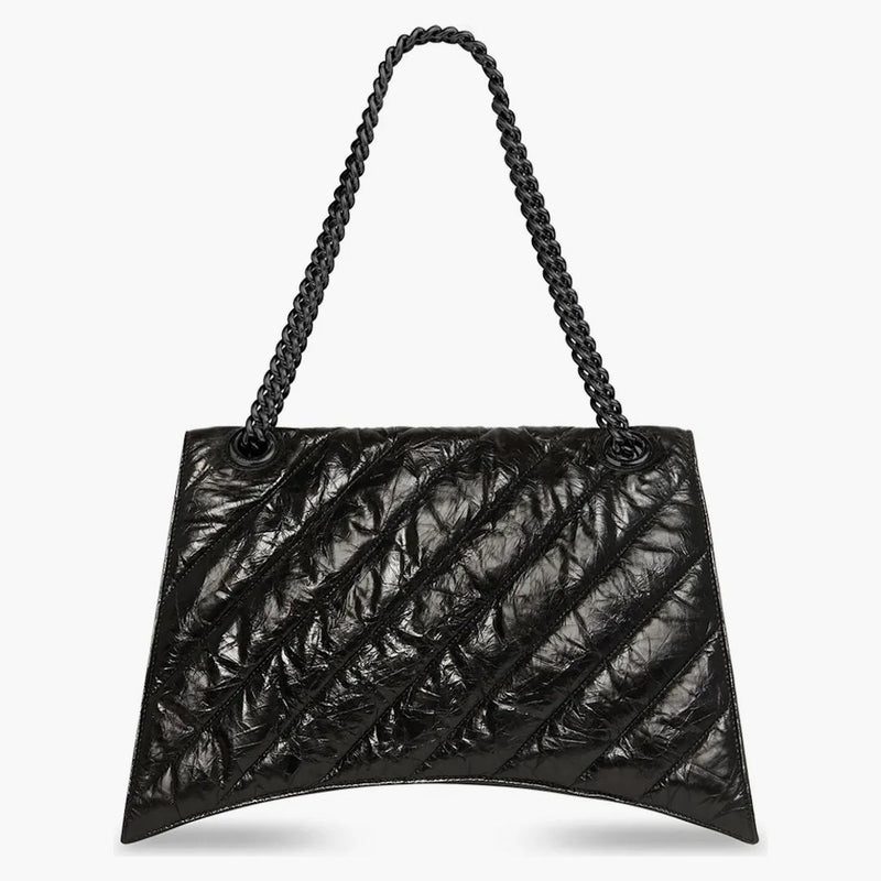 Balenciaga Crush Quilted Large Chain Bag Black