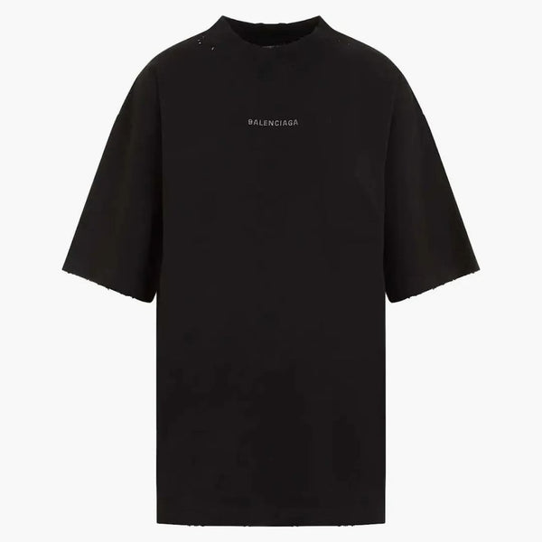 Camiseta de logotipo de Balenciaga Crystal Black