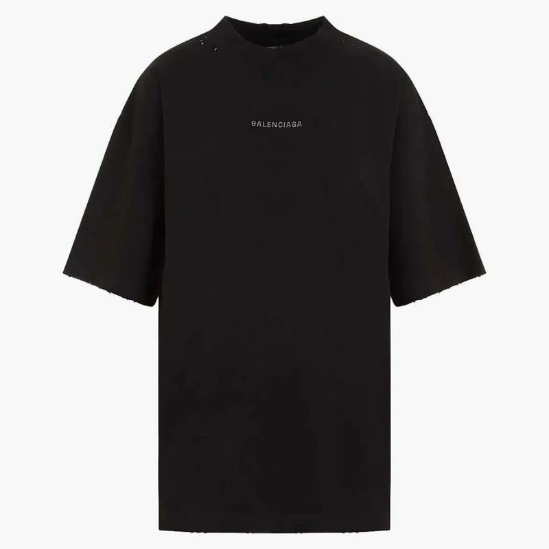Balenciaga Crystal Logo T-Shirt Faded Black