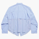 Balenciaga Cut Up Shirt Blue/White