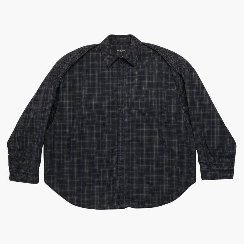Balenciaga Detalle Manges Gran camisa de ajuste gris