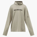 Balenciaga Distressed Blurry Logo Hoodie Gray
