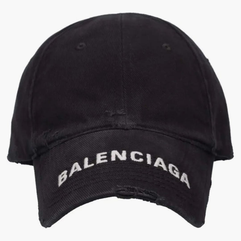 Balenciaga nödställd mössa svart/vit