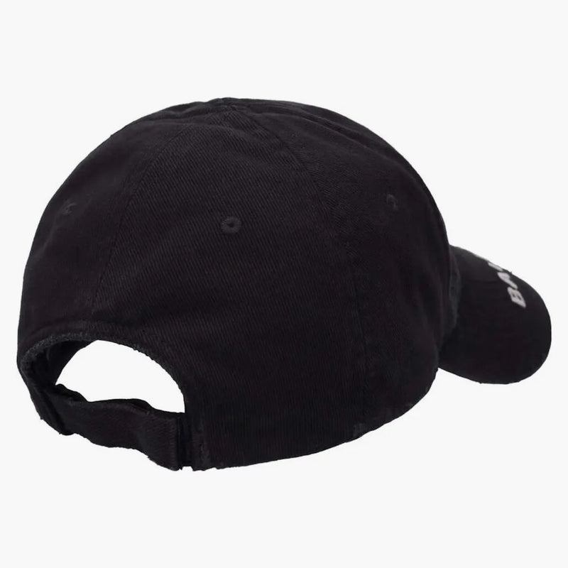Balenciaga nödställd mössa svart/vit