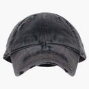 Balenciaga Distress Denim Cap Charcoal