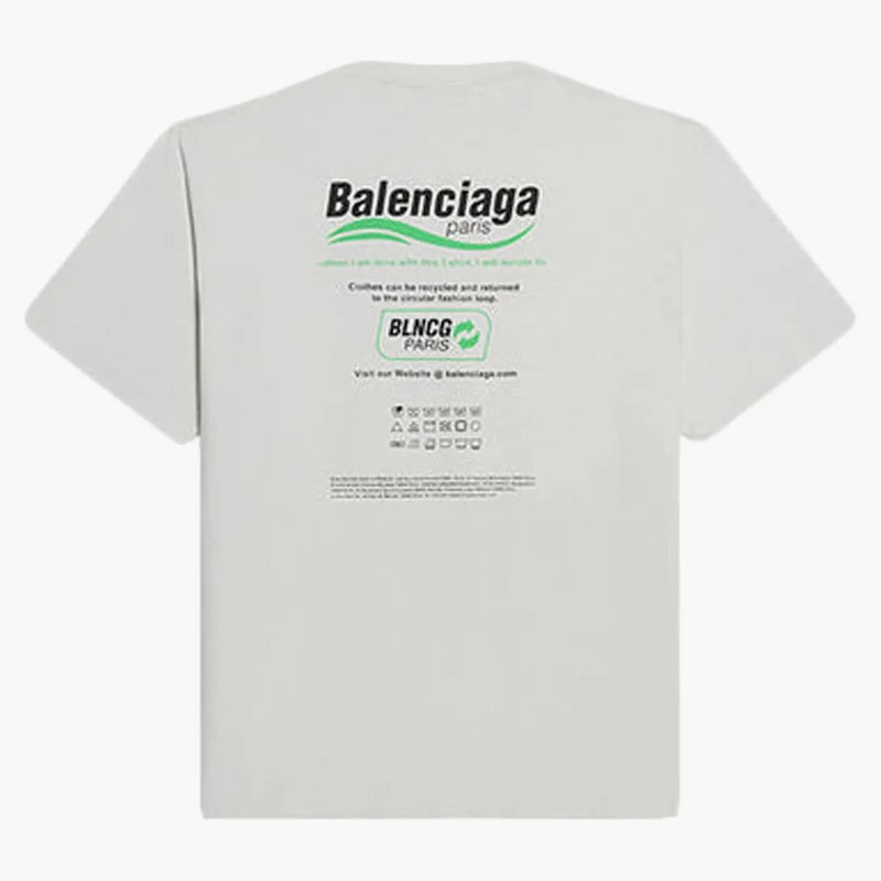 Balenciaga Dry Cleaning Boxy Logo Tee White