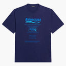 Balenciagaga Cleaning Boxy T-shirt ciemnoniebieski vintage