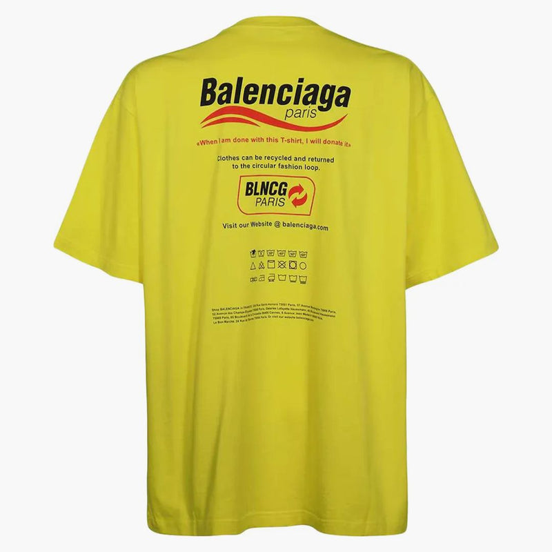 Balenciaga Camiseta de limpieza en seco amarillo