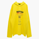 Balenciaga Cheming Cleaning Logo No Rib Hoodie Yellow