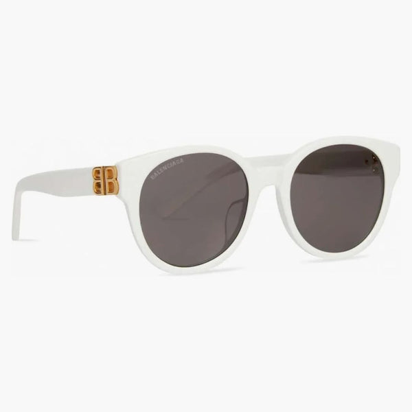 Balenciaga Dynasty Round Sun occhiali bianchi