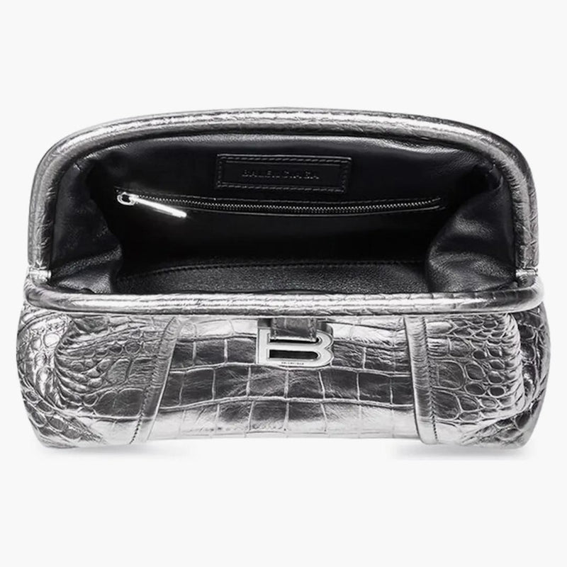 Balenciaga Editor Clutch XS Silver Metallized