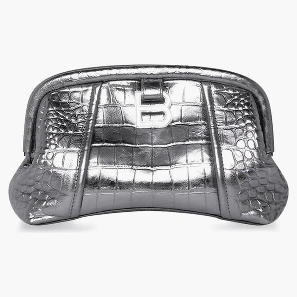 Balenciaga Editor Clutch XS Silver Metallized