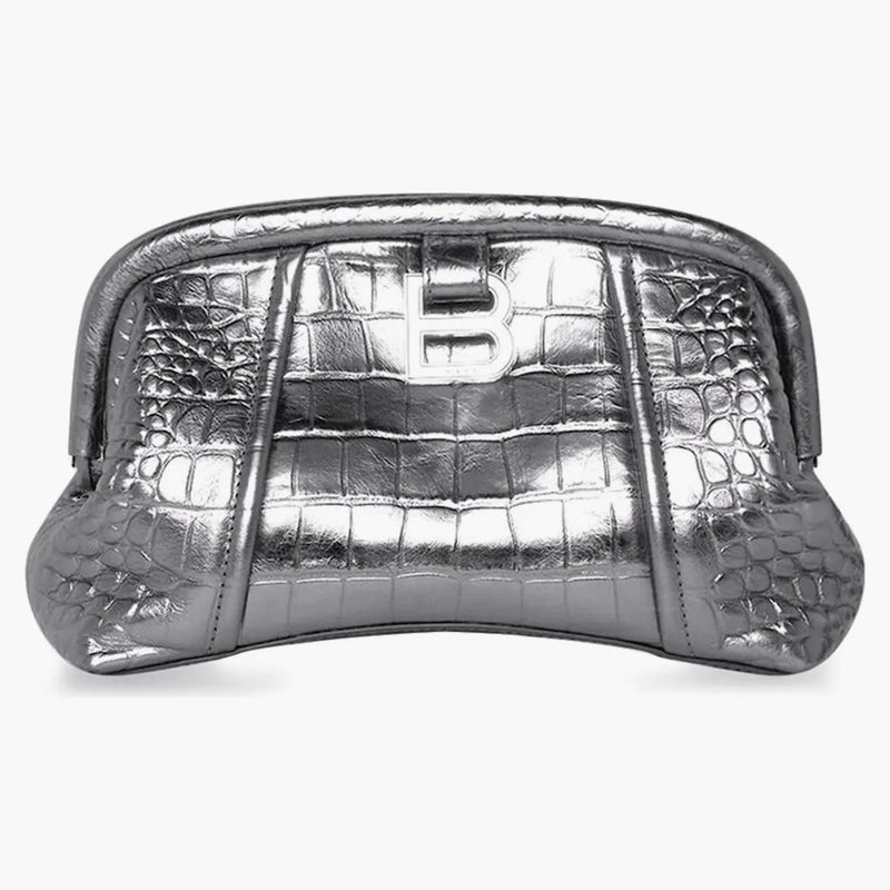 Balenciaga Editor Clutch XS Silver Metallized