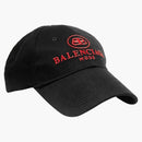 Balenciaga Embroidered Cotton Till Baseball has Black