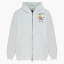 Balenciaga Energy Patched Jersey Oversized Hoodie White