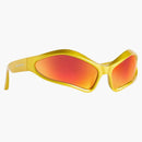Balenciaga Fennec Oval Sunglasses Yellow/Red (768054T00077037)