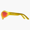 Balenciaga Fennec Oval Sunglasses Yellow/Red (768054T00077037)