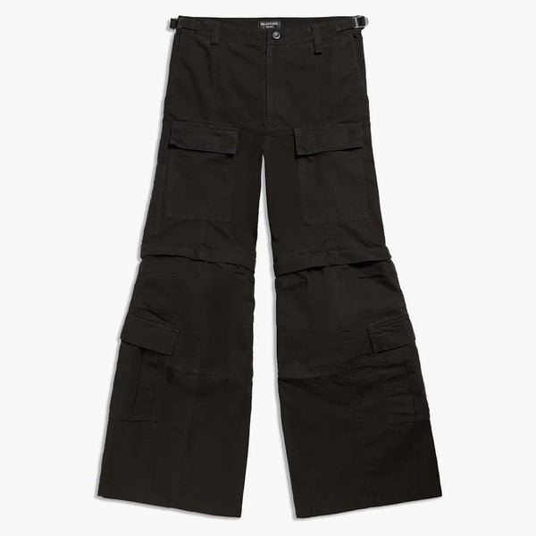 Balenciaga pantalones de carga acampanados en negro negro