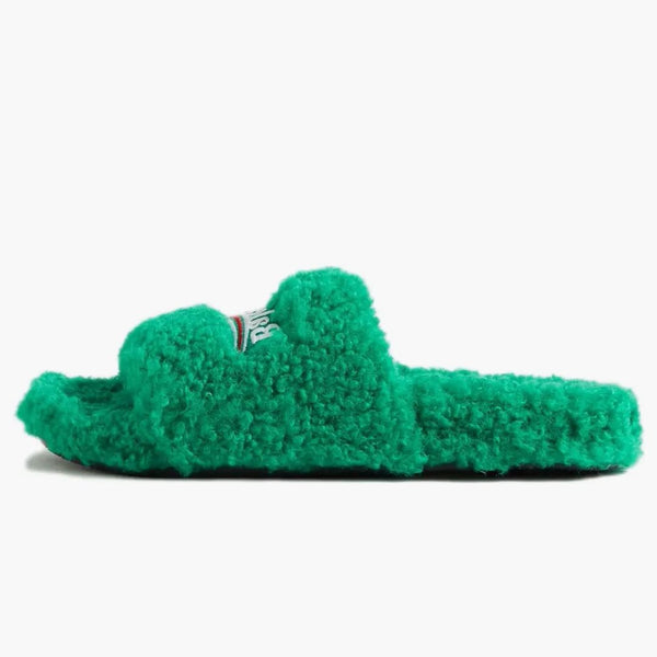Balenciaga Furry Slide Green (women's)