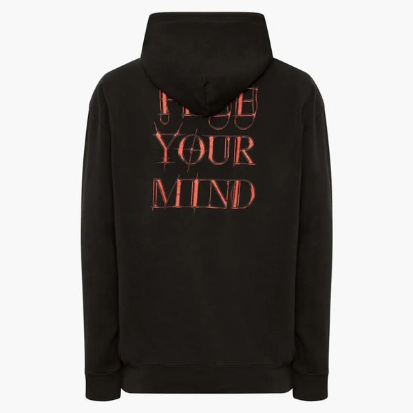 Balenciaga gótica logo capucha negro