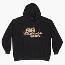 Balenciaga Hand Drawn BB Icon Large Fit Hoodie Black
