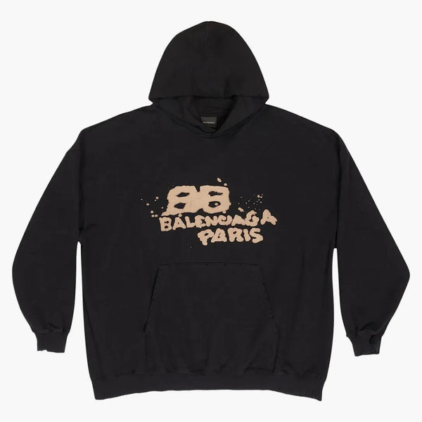 Balenciaga Dibujado a mano ícono BB Large Fit Holdie Negro
