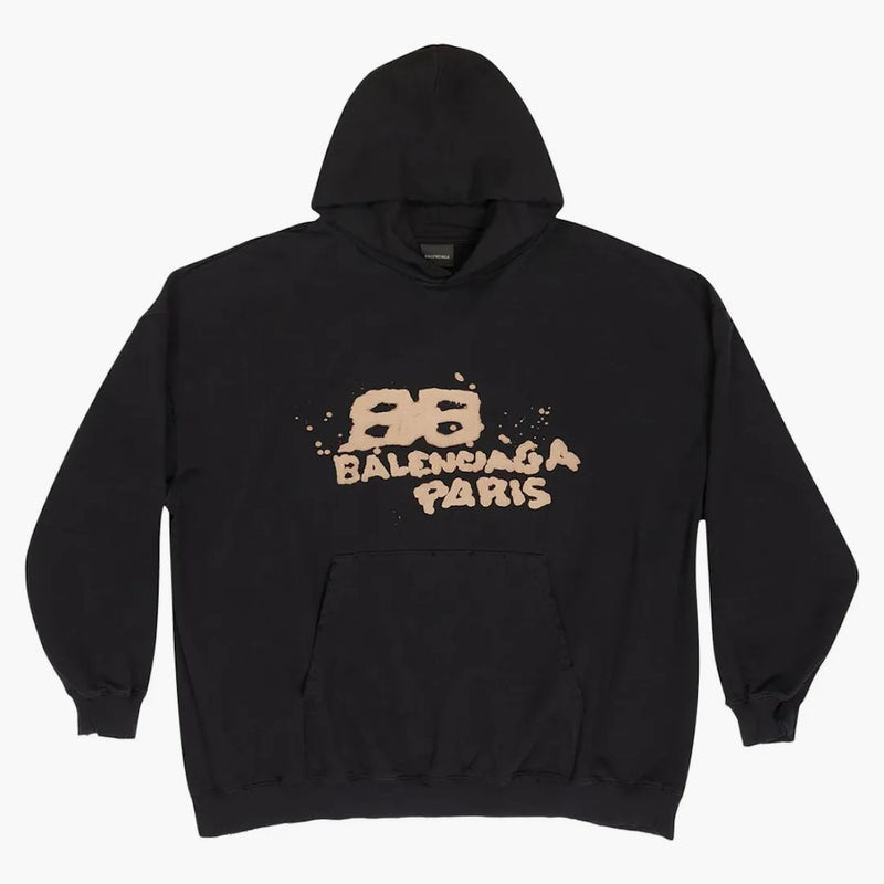 Balenciaga Dibujado a mano ícono BB Large Fit Holdie Negro