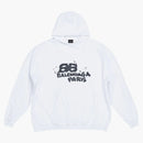 Balenciaga Hand Drawn BB Icon Large Fit Hoodie White/Black