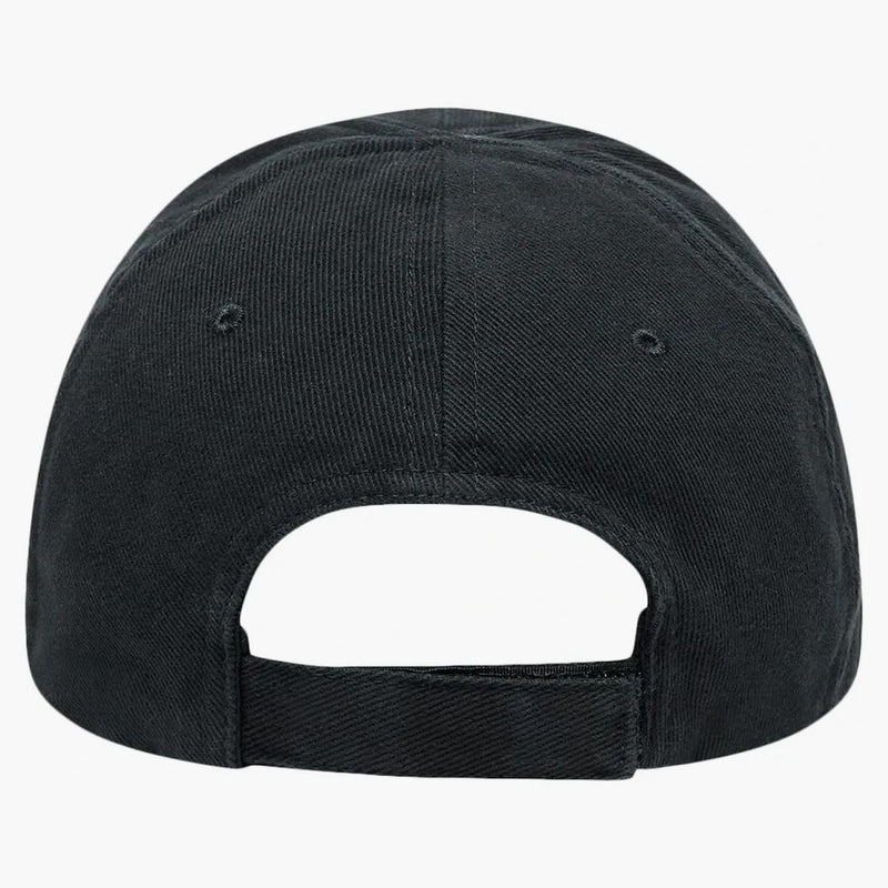 Balenciaga ručně nakreslená bb ikona suchý zip cap černý/bílý