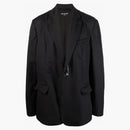 Balenciaga Handstitch-Style Oversized Jacket Blacket