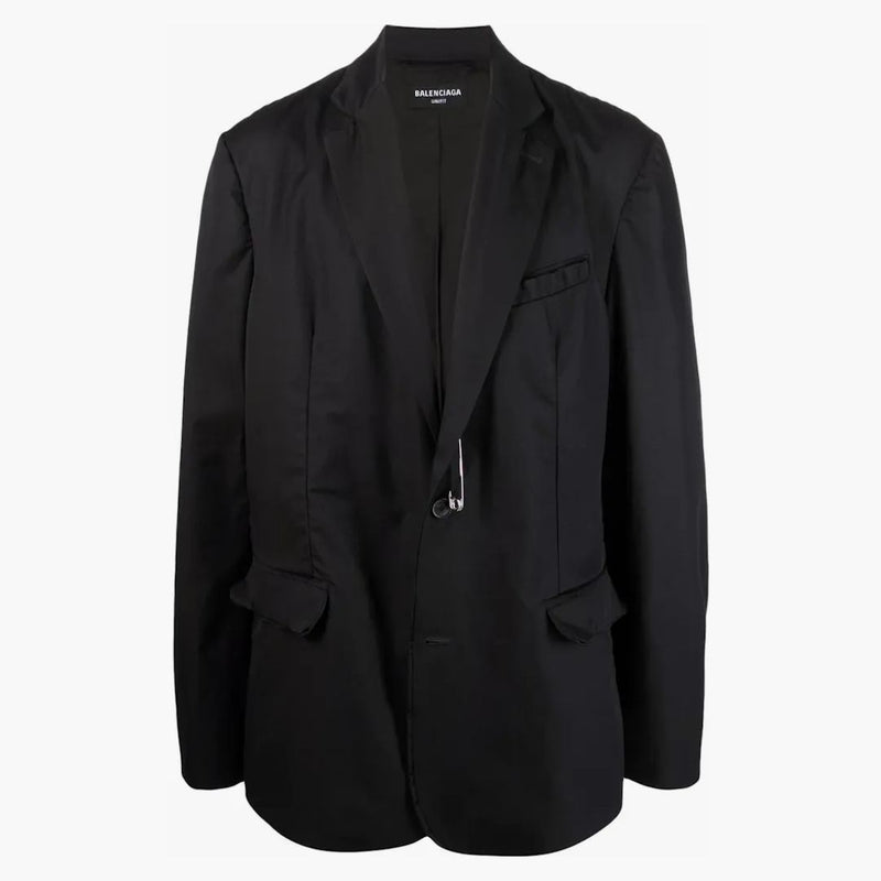 Balenciaga Handstitch-stil överdimensionerad jacka blacket