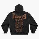 Balenciaga heavy metal svrchní svrchní oděv na zip-up nadměrné mikiny černé vybledlé