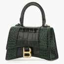 Balenciaga Hourglass Handbag Bottle Green