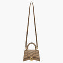 Balenciaga Hourglass Handbag XS BB Monogram Beige/Brown