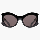 Balenciaga Hourglass Round Sunglasses Black