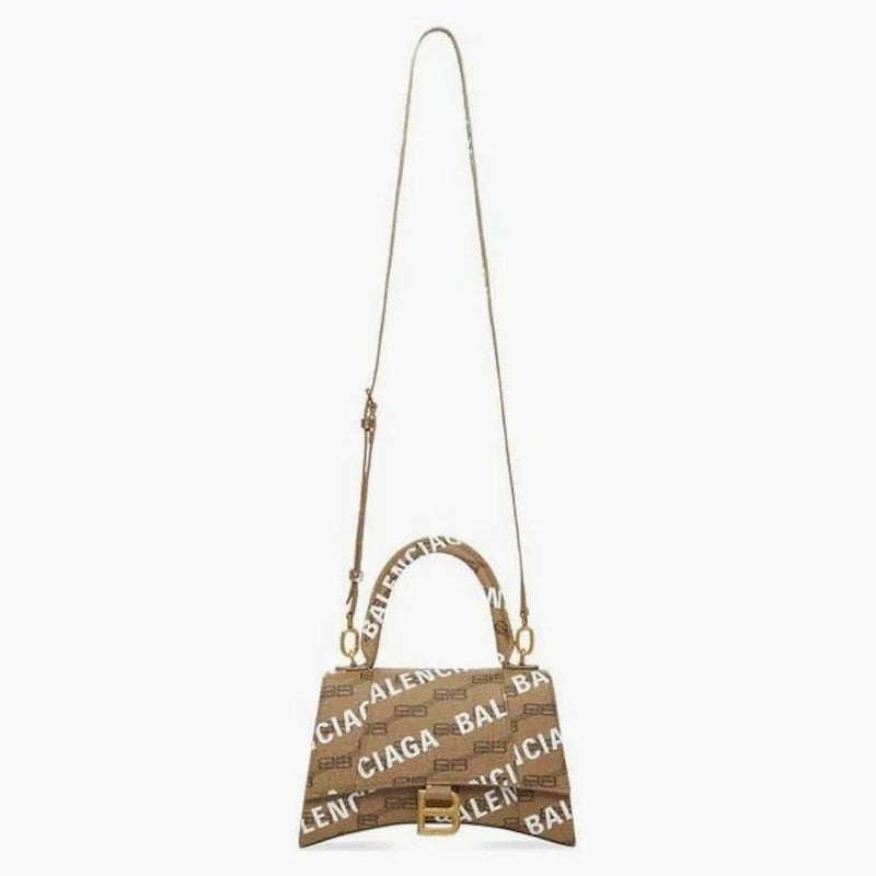 Balenciaga Hourglass Top Handle BB Monogram Beige