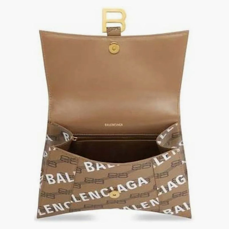 Balenciaga Hourglass Top Handle BB Monogram Beige