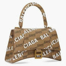 Balenciaga Hourglass Top Handle Bb Monogram Beige