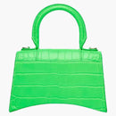 BALENCAGAGA KOLELKA TOP BORBA Extra Mały Krokodyl wytłoczona fluo zielona