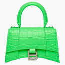 BALENCAGAGA KOLELKA TOP BORBA Extra Mały Krokodyl wytłoczona fluo zielona