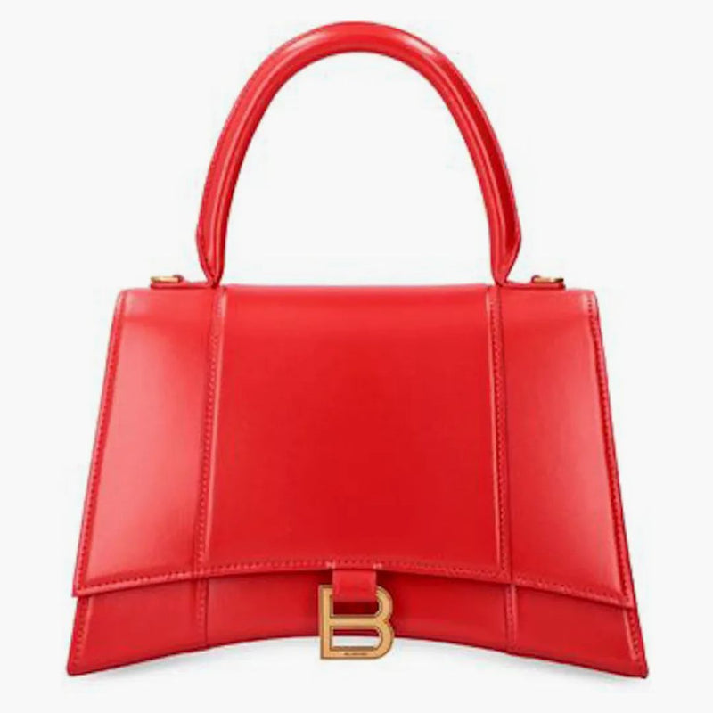 Balenciaga přesýpací hodiny horní držadlo středně jasné červené