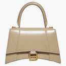 Balenciaga Hourglass Top Handle Bag Small Beige