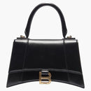 Balenciaga Hourglass Top Handle Bag Small Shiny Box Black
