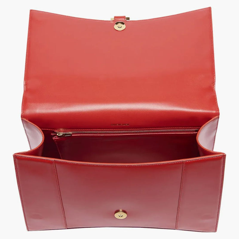 Balenciaga Hourglass Top Handle Medium Red