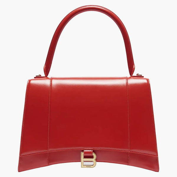 Balenciaga Hourglass Top Handle Medium Red