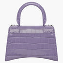 Balenciagaga klepsydra górna uchwyt XS Crocodile wytłoczona lilia