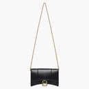 Balenciaga Hourglass Wallet On Chain Black