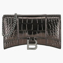 Balenciaga Hourglass Wallet On Chain Bronze