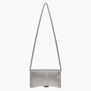 Balenciaga Hourglass Wallet With Chain Xs Rhinestone Grey