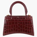 Balenciaga Hourglass Xs Top Handle Dark Red